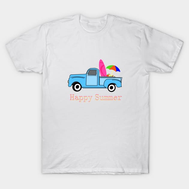 Summer  Beach truck T-Shirt by morgananjos